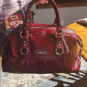 Coach Red Patent Leather Handbag
